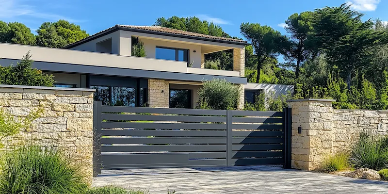 Moderne Metallzäune aus Polen